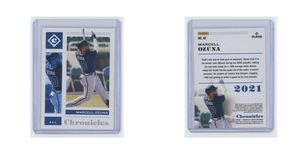Marcell Ozuna 2021 Panini Chronicles Legacy #46 Atlanta Braves Baseball Card NM