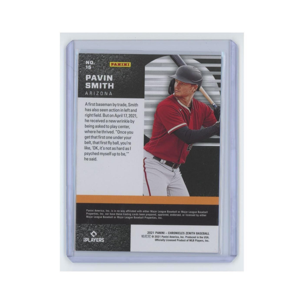 Pavin Smith Rookie 2021 Panini Chronicles Zenith #15 Arizona Diamondbacks NM