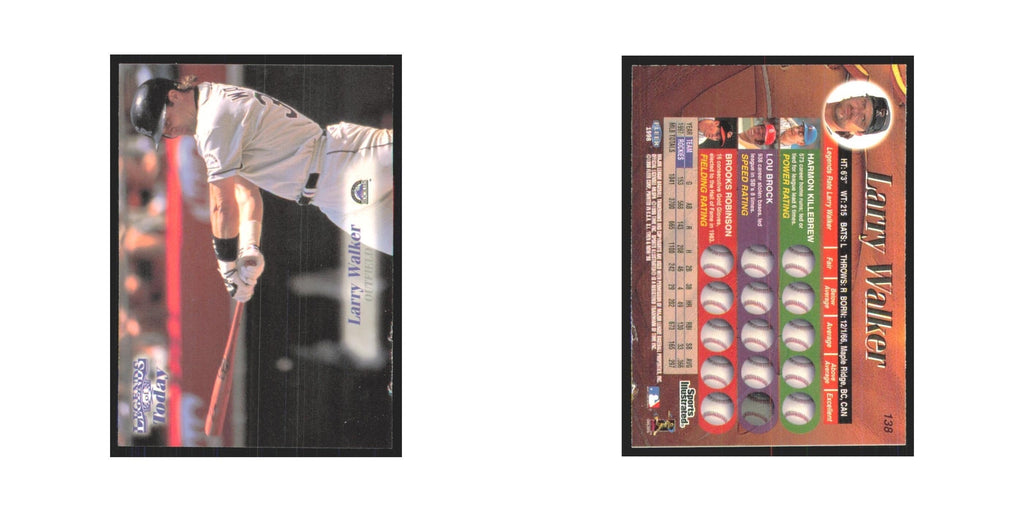 1998 Fleer Legends Of Today Larry Walker Rockies #138