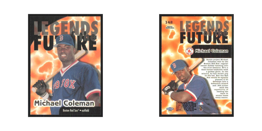 1998 Fleer Legends Of Today Michael Coleman Red Sox #142