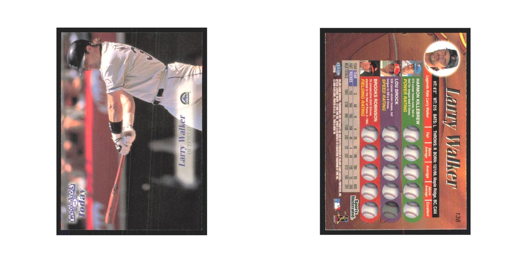 1998 Fleer Legends Of Today Larry Walker Rockies #138