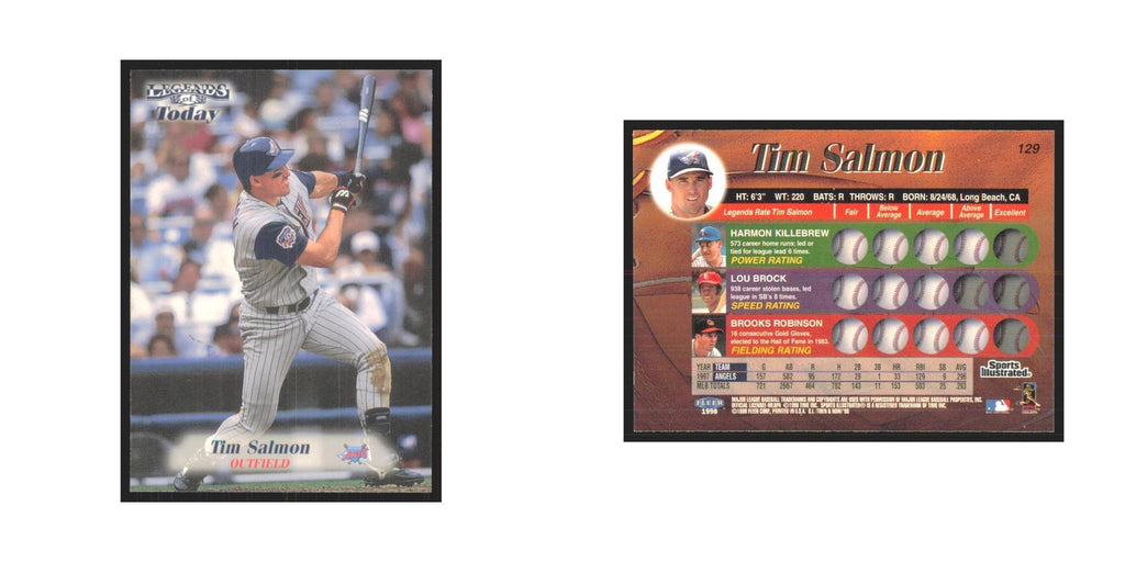 1998 Fleer Legends Of Today Tim Salmon Angels #129