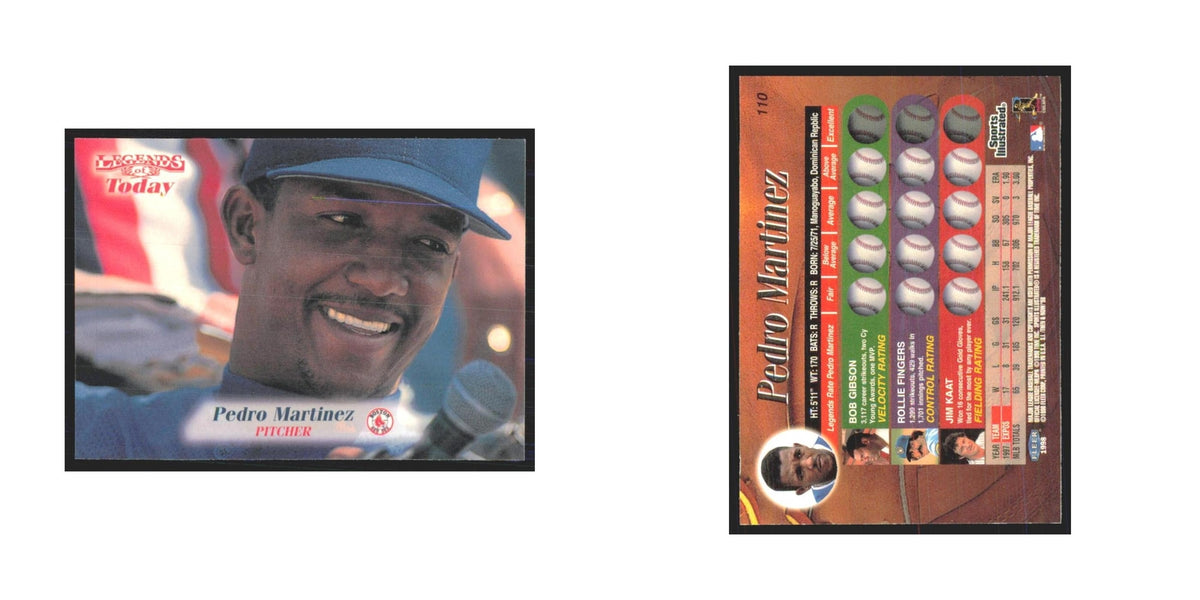 1998 Fleer Legends Of Today Pedro Martinez Red Sox #110