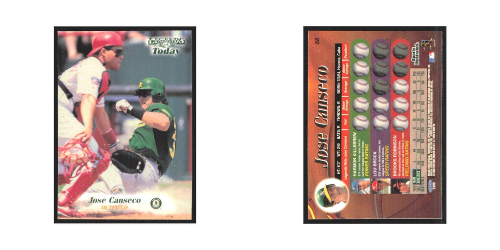 1998 Fleer Legends Of Today Jose Canseco Athletics #68