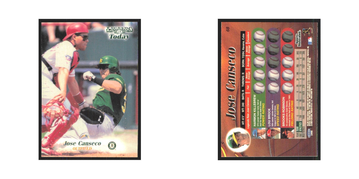 1998 Fleer Legends Of Today Jose Canseco Athletics #68