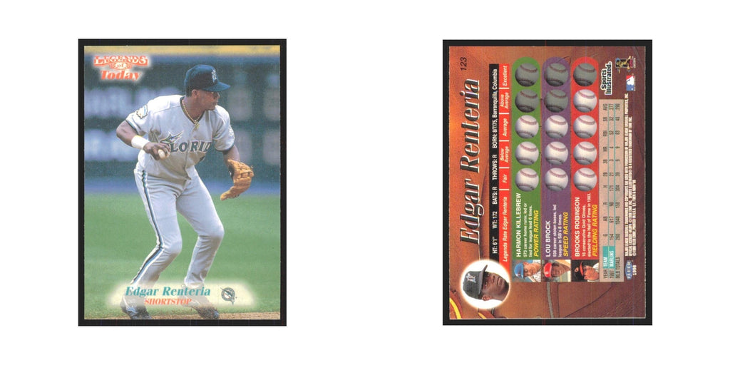 1998 Fleer Legends of Today Edgar Renteria Florida Marlins #123