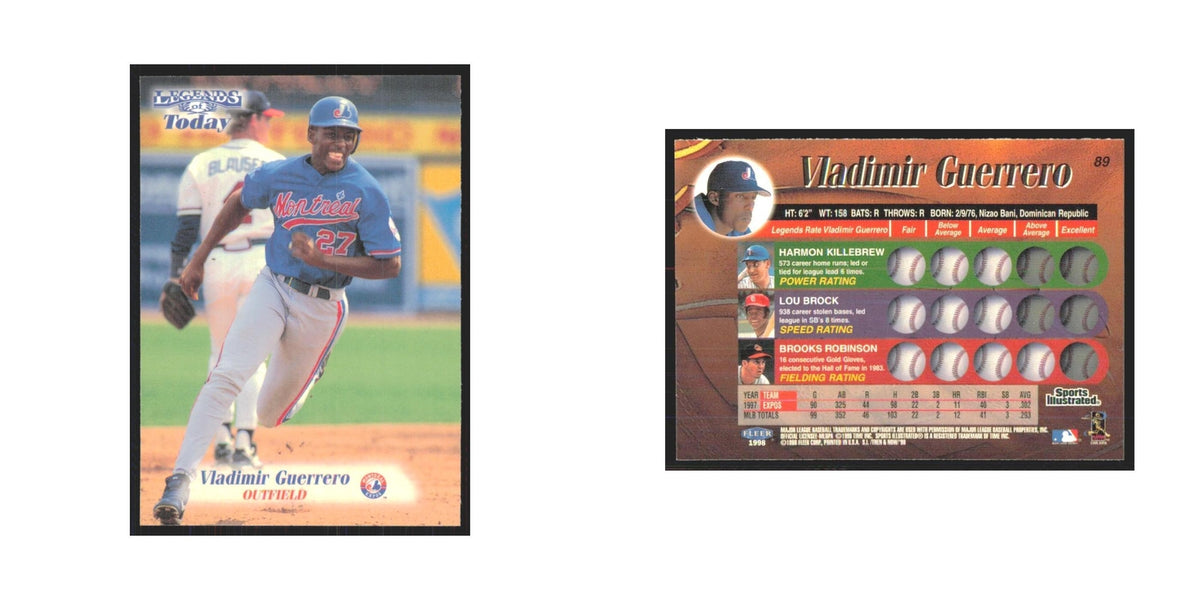 1998 Fleer Legends of Today Vladimir Guerrero Montreal Expos #89