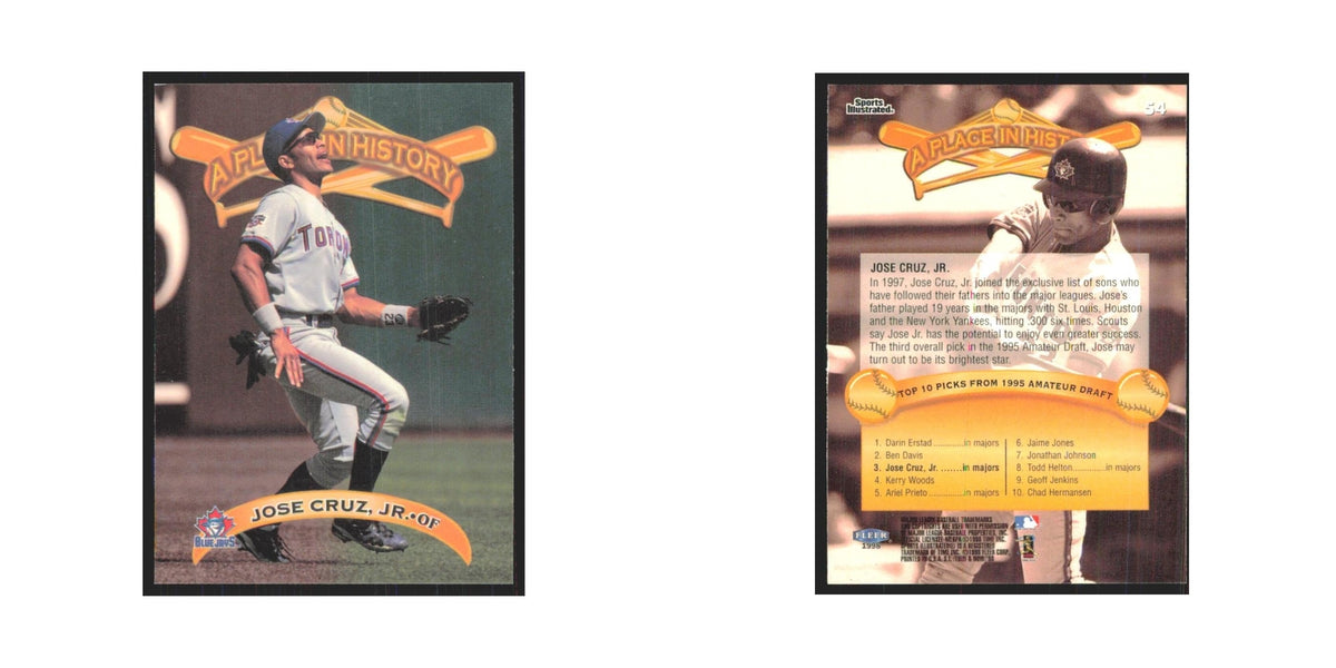 1998 Fleer Legends of Today Jose Cruz Jr. Blue Jays #54