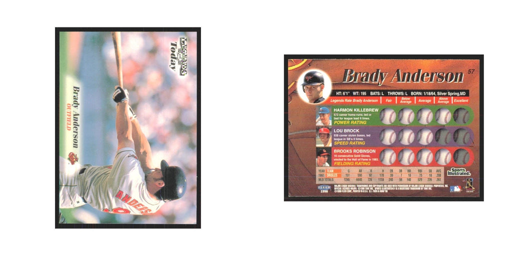 1998 Fleer Legends of Today Brady Anderson Orioles #57