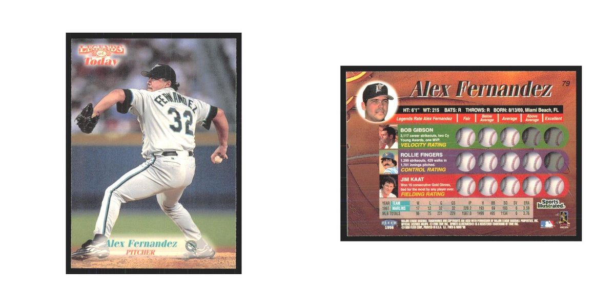 1998 Fleer Legends of Today Alex Fernandez Florida Marlins #79