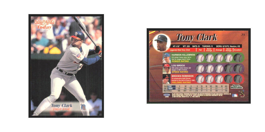 1998 Fleer Legends of Today Tony Clark Tigers #71