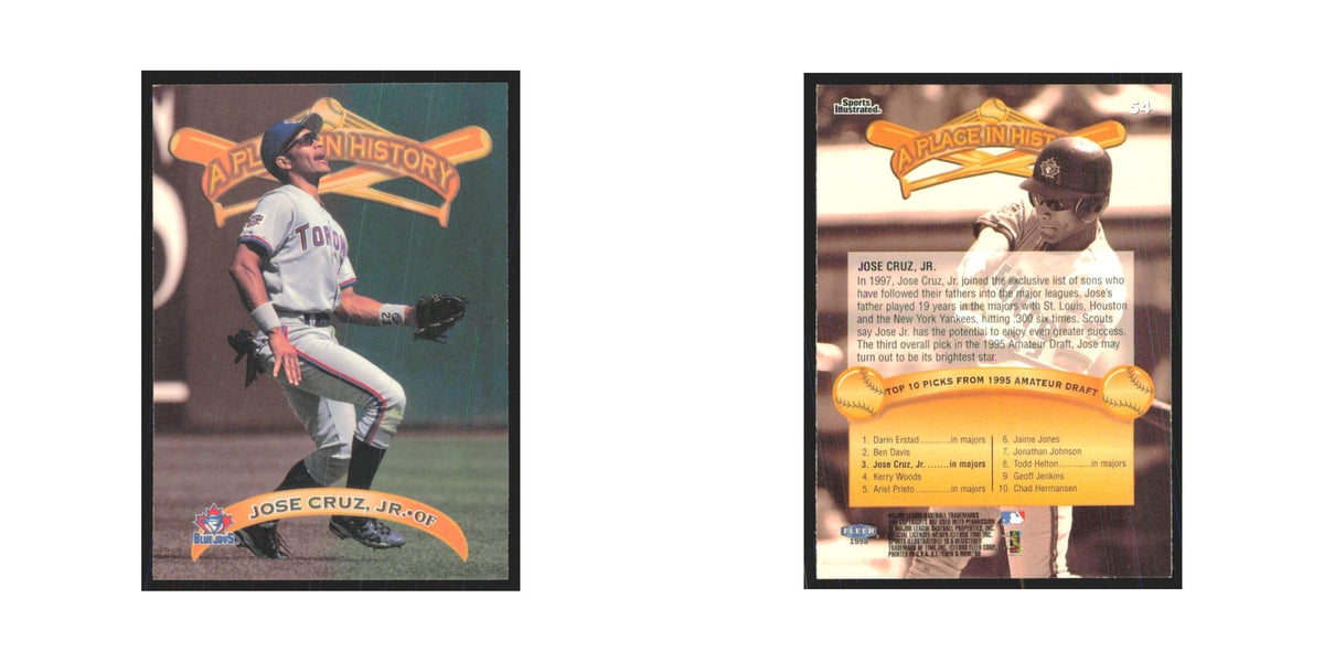1998 Fleer Legends of Today Jose Cruz Jr. Blue Jays #54
