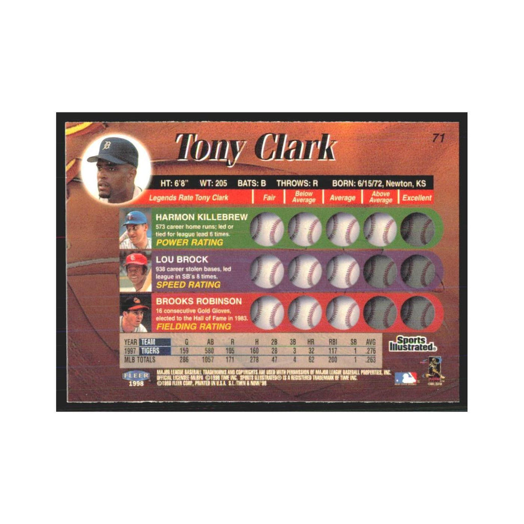1998 Fleer Legends of Today Tony Clark Tigers #71