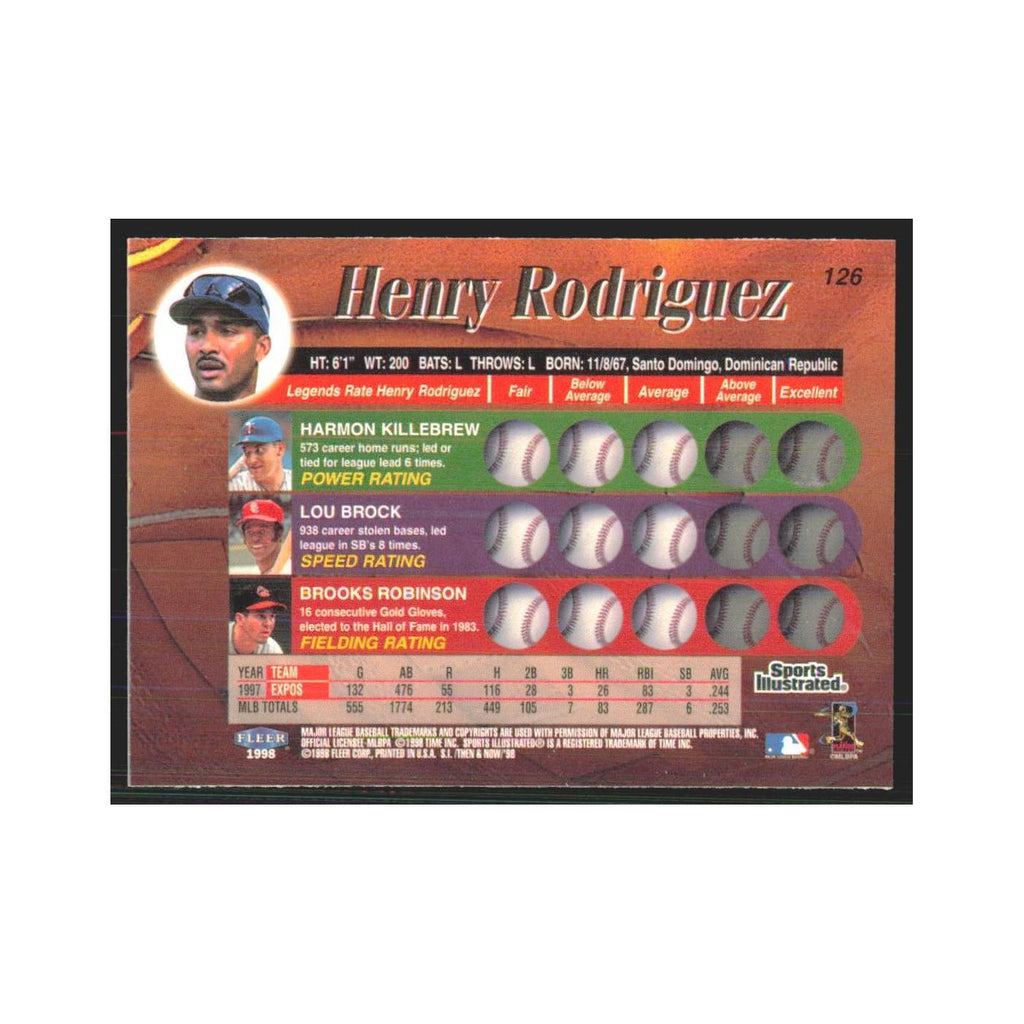 1998 Fleer Legends of Today Henry Rodriguez Montreal Expos #126