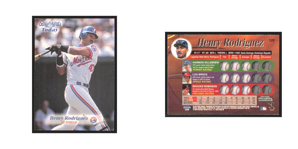 1998 Fleer Legends of Today Henry Rodriguez Montreal Expos #126