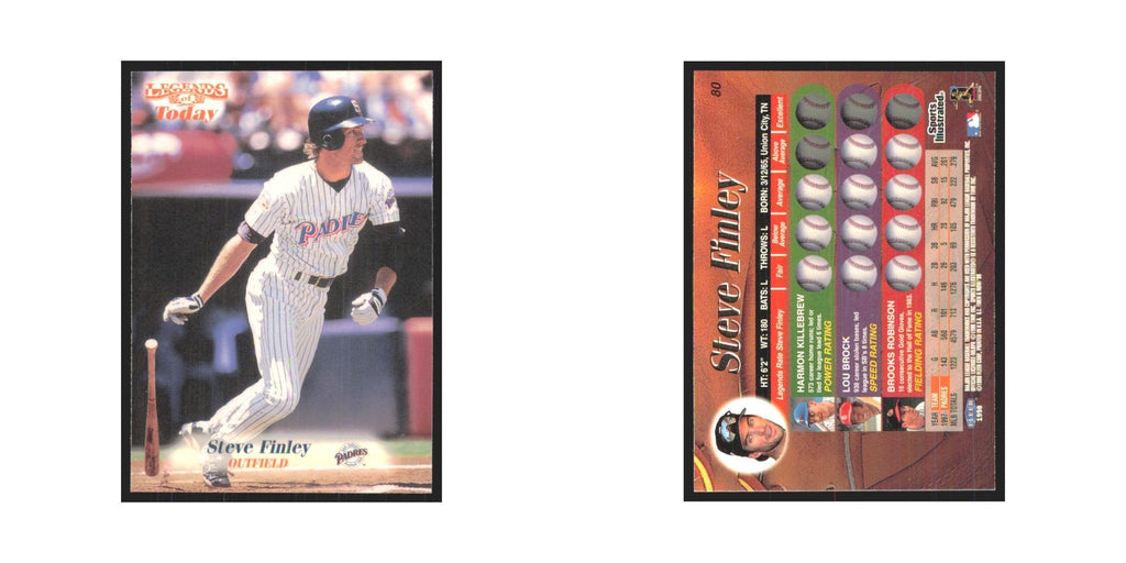 1998 Fleer Legends of Today SteveFinley Padres #80