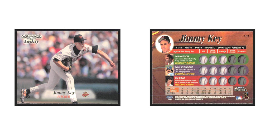 1998 Fleer Legends of Today Jimmy Key Orioles #101