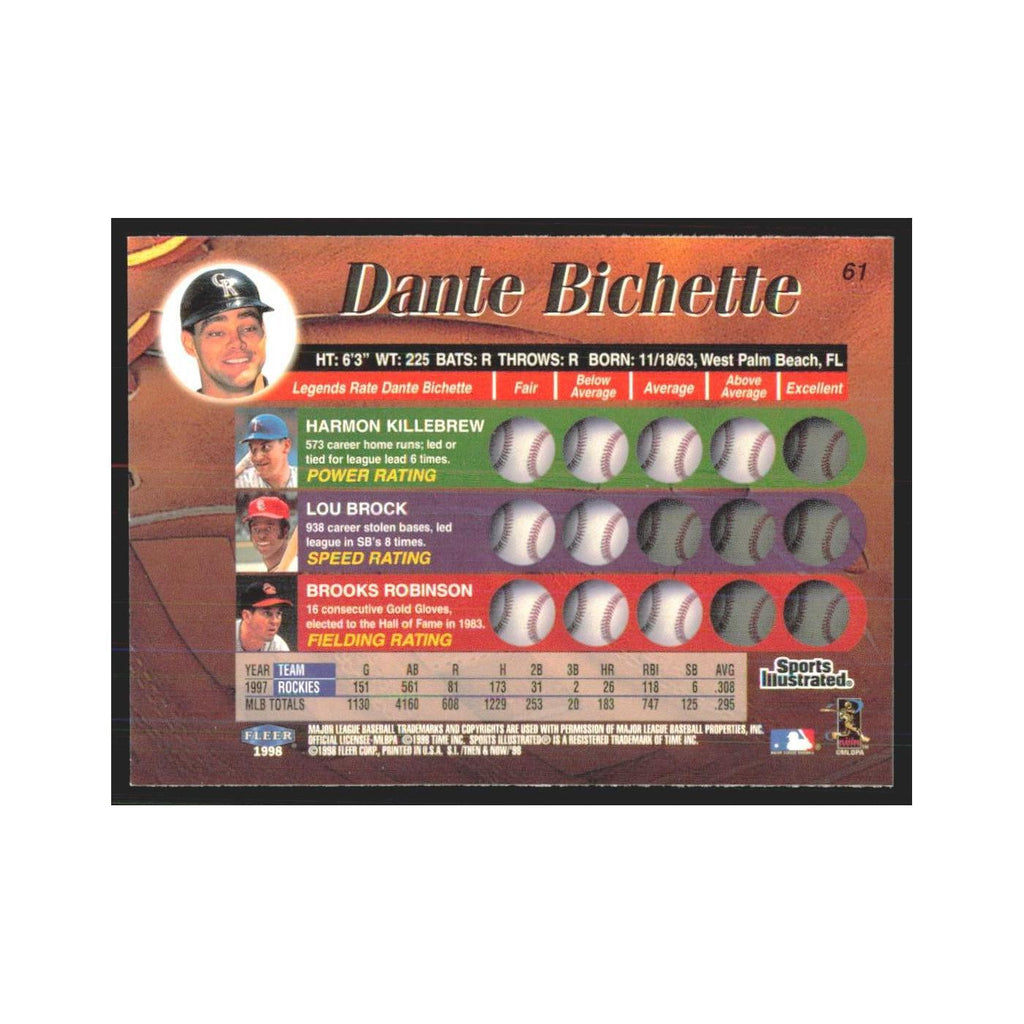 1998 Fleer Legends of Today Dante Bichette Rockies #61