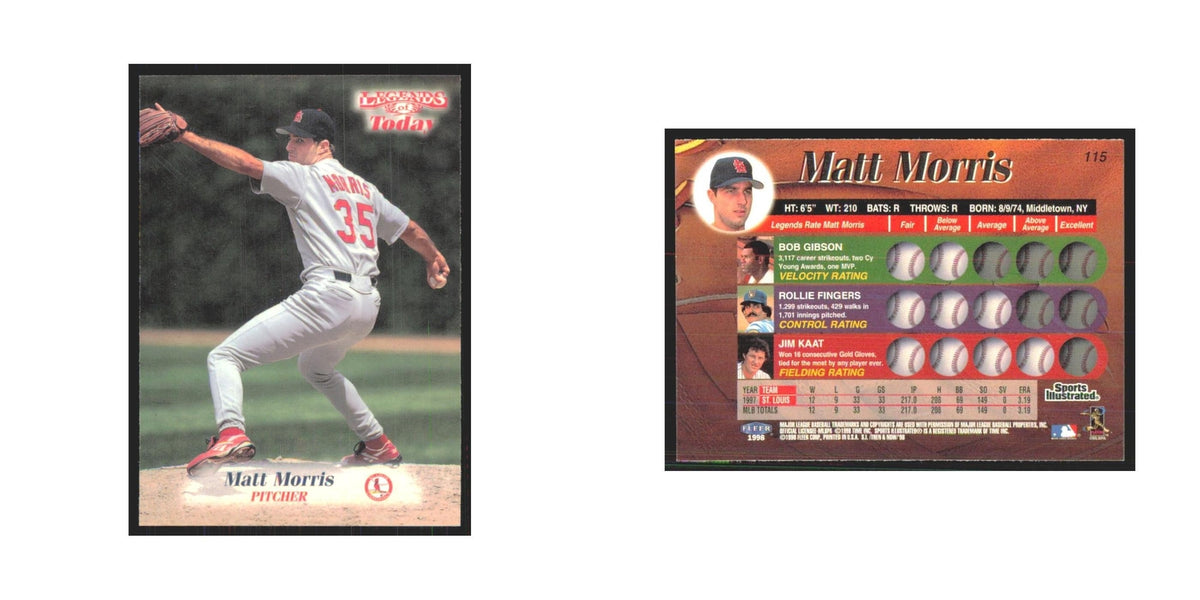 1998 Fleer Legends of Today Matt Morris Cardinals #115