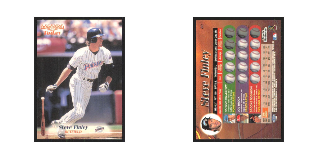 1998 Fleer Legends of Today Steve Finley Padres #80