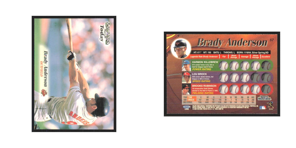1998 Fleer Legends of Today Brady Anderson Orioles #57