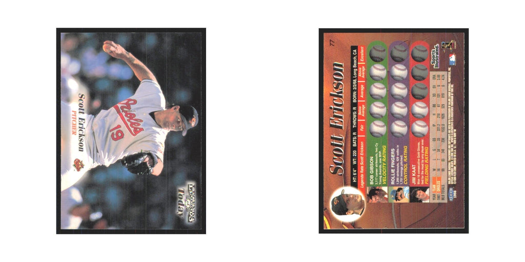 1998 Fleer Legends of Today Scott Erickson Orioles #77
