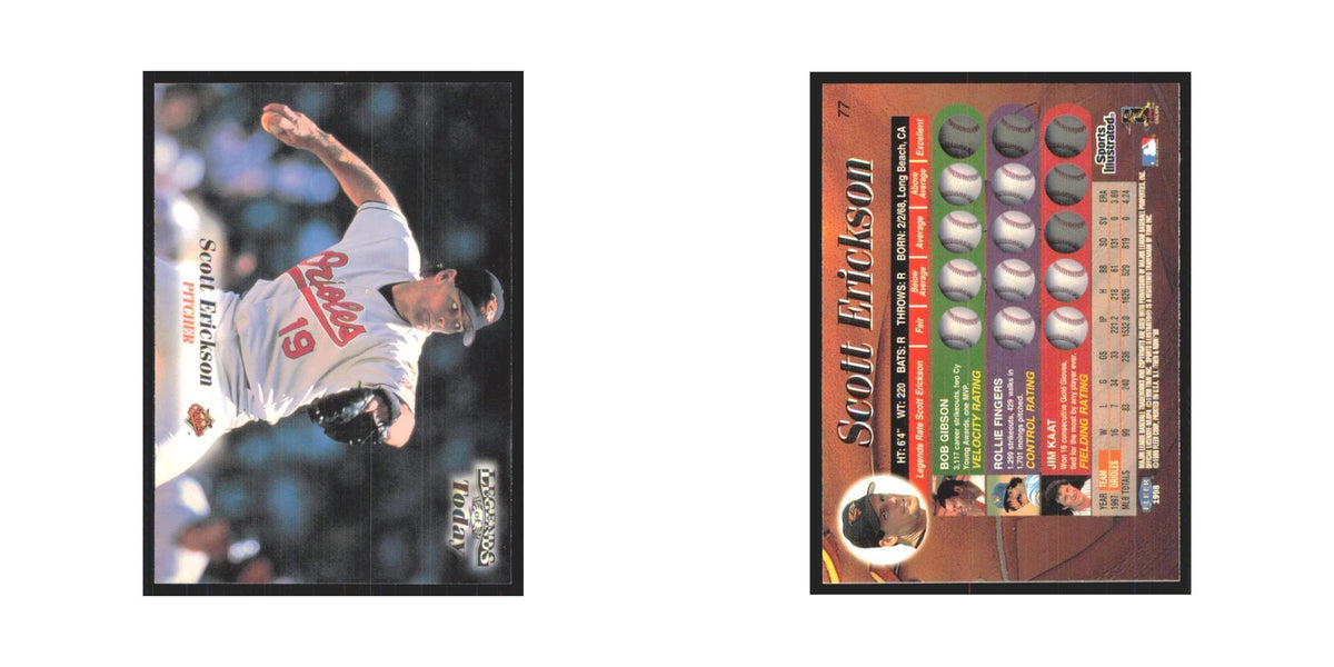 1998 Fleer Legends of Today Scott Erickson Orioles #77