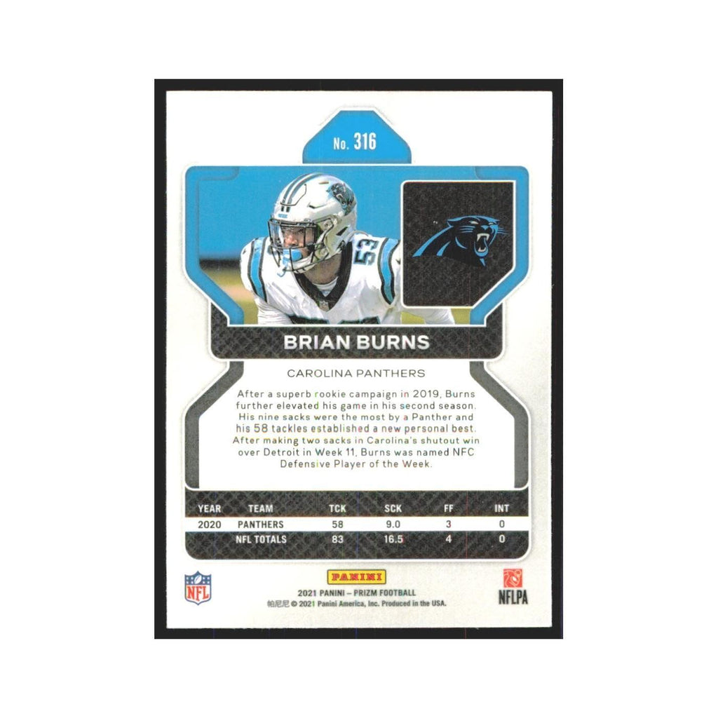 2021 Panini Prizm Brian Burns Panthers #316