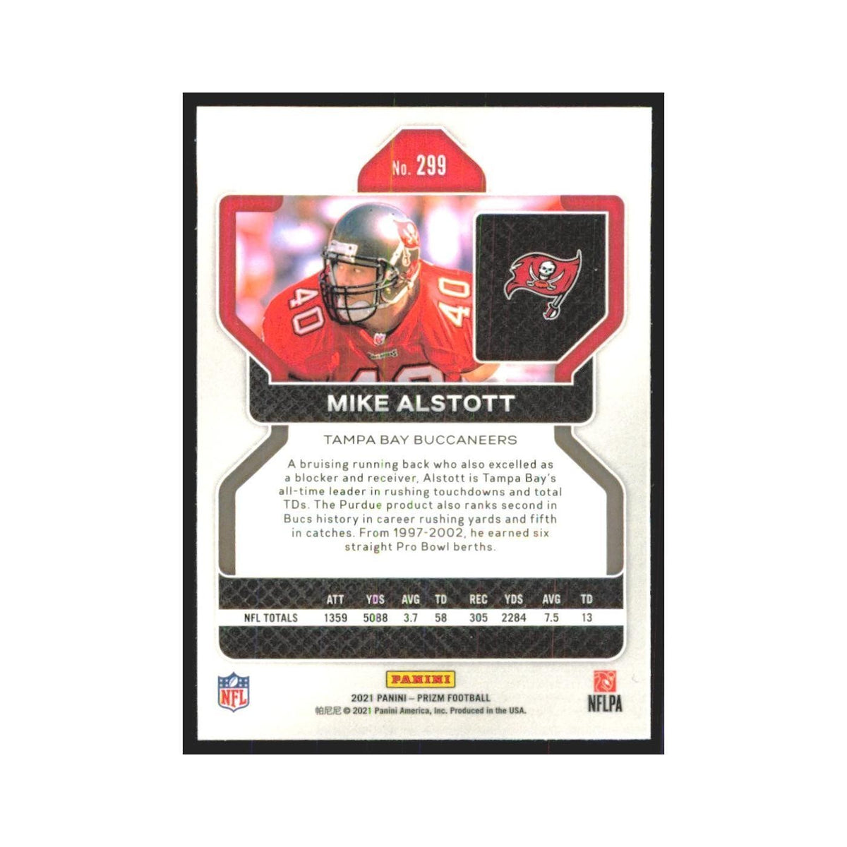 2021 Panini Prizm Mike Alstott Buccaneers #299