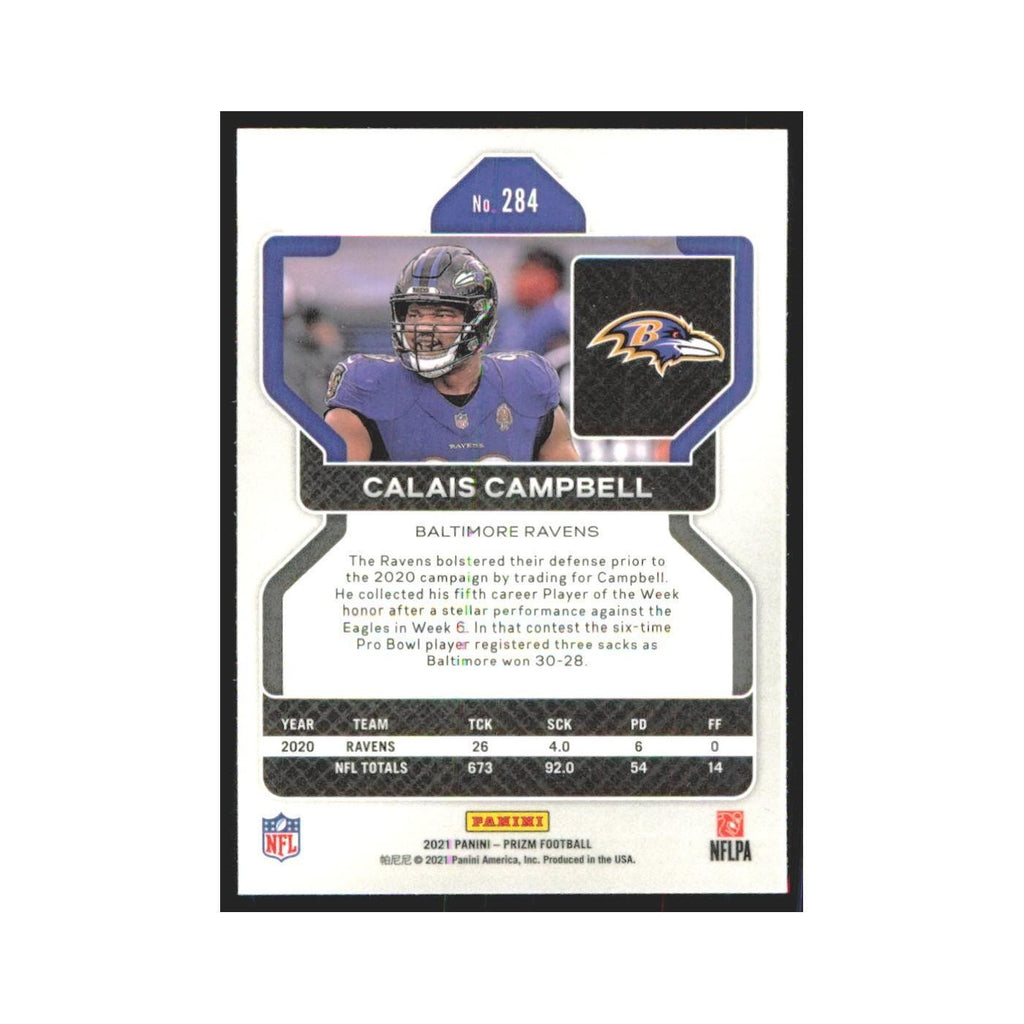 2021 Panini Prizm Calais Campbell Ravens #284