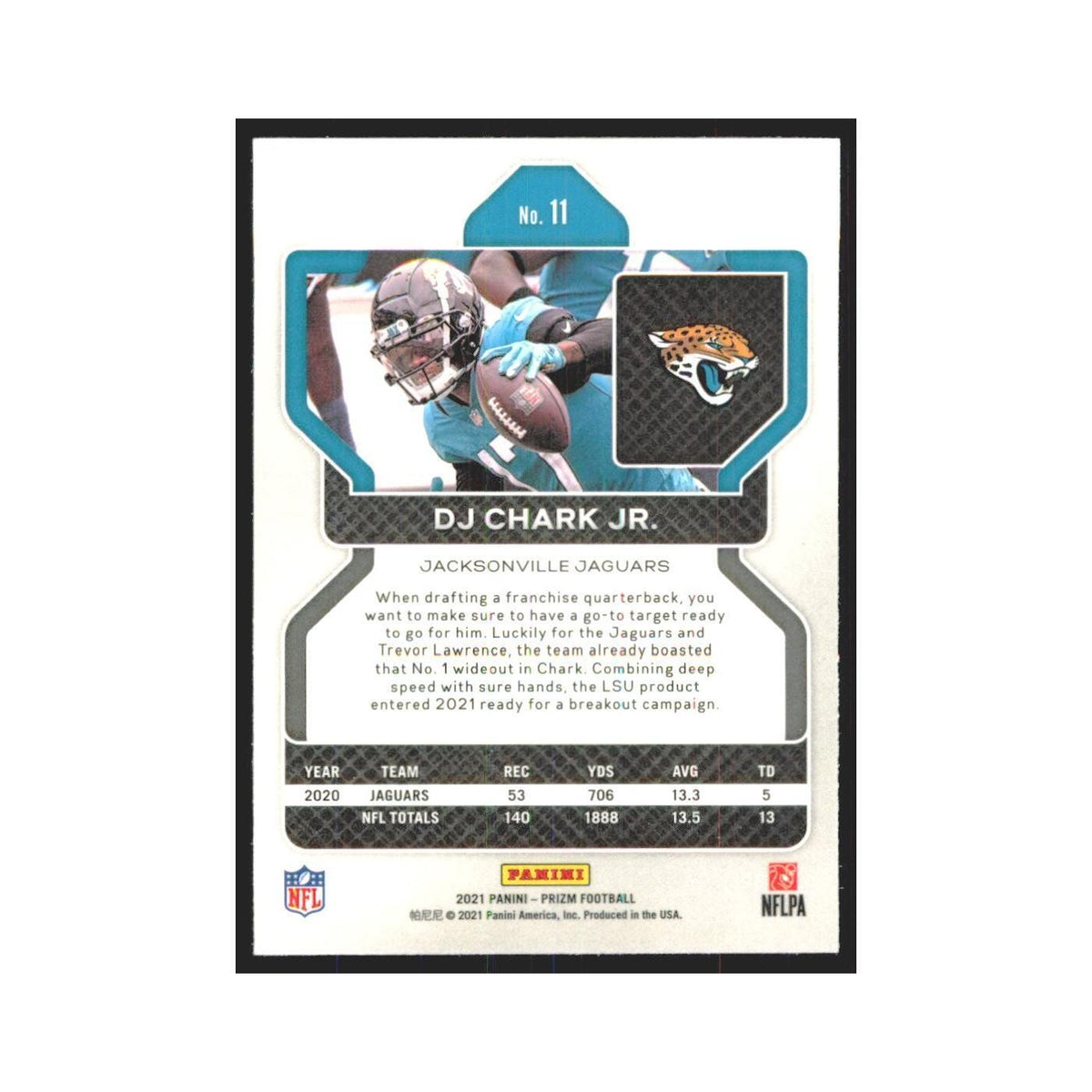 2021 Panini Prizm DJ Chark Jr. Jaguars #11