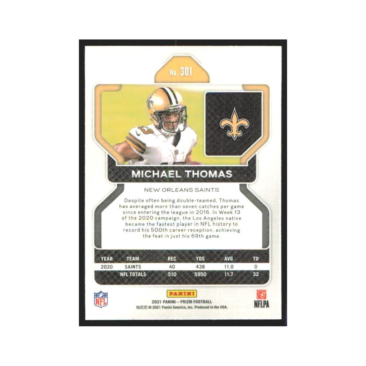 2021 Panini Prizm Michael Thomas Saints #301