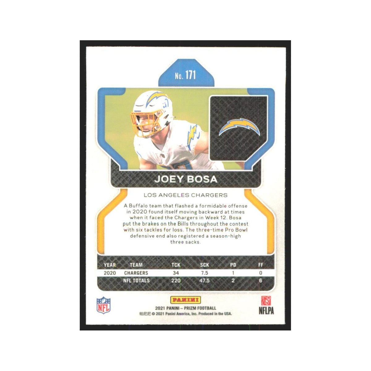 2021 Panini Prizm Joey Bosa Chargers #171