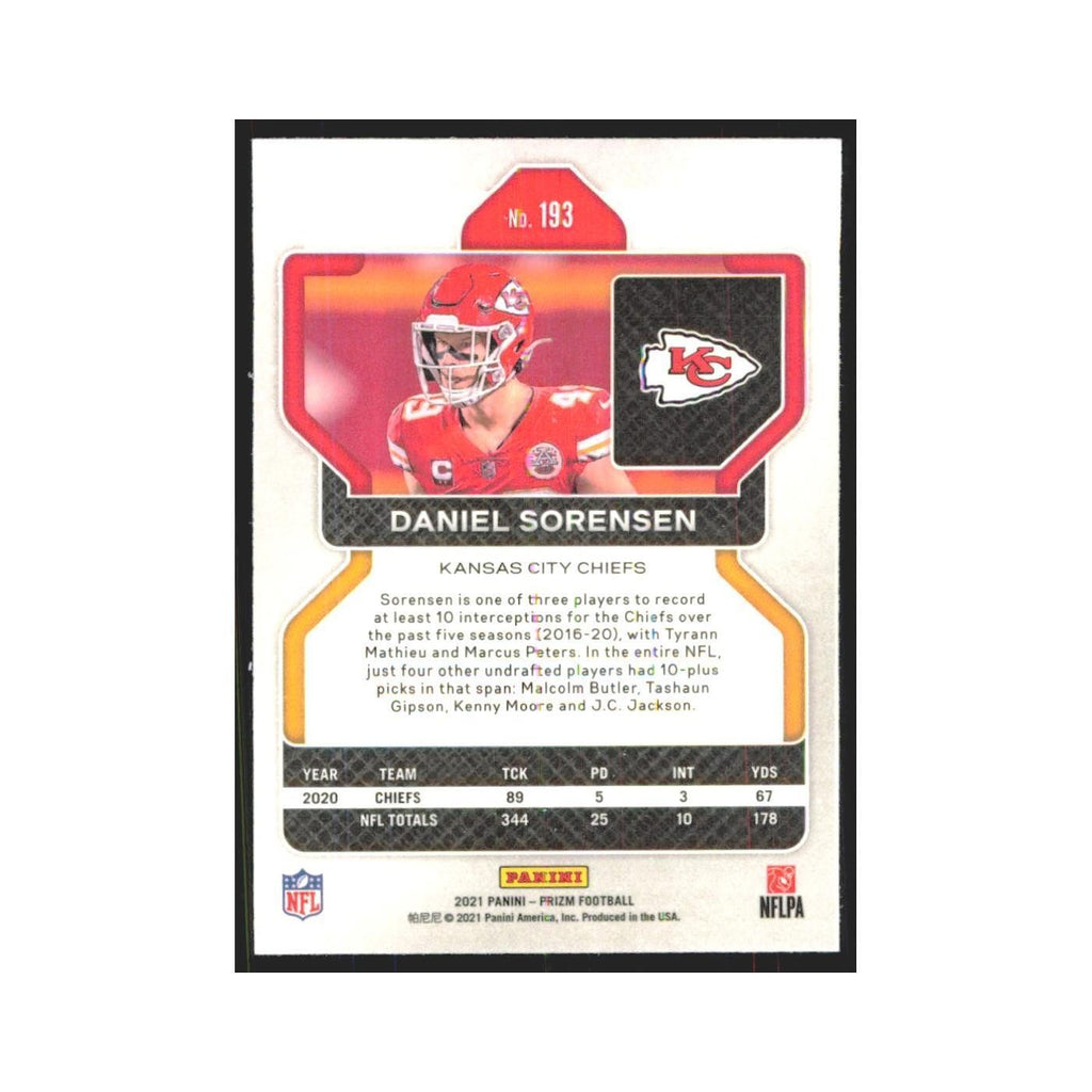 2021 Panini Prizm Daniel Sorensen Chiefs #193
