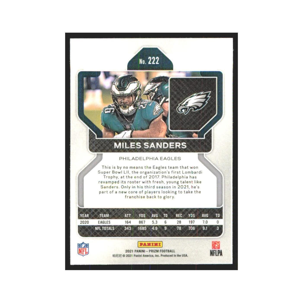 2021 Panini Prizm Miles Sanders Eagles #222