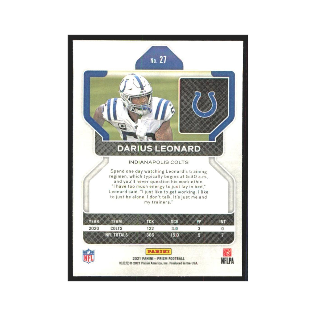 2021 Panini Prizm Darius Leonard Colts #27