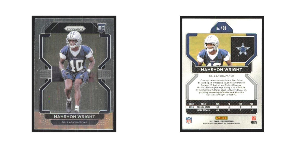 2021 Panini Prizm Nahshon Wright RC Cowboys #438