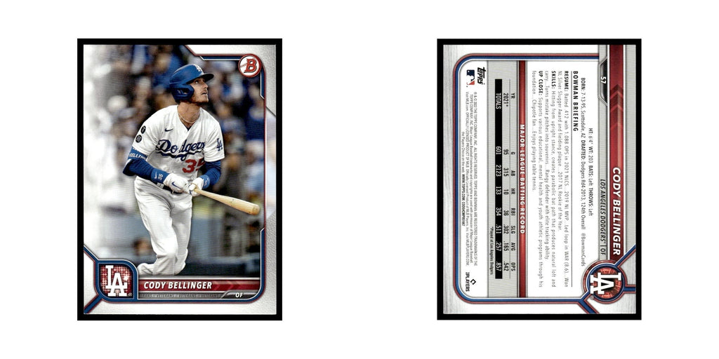 Cody Bellinger 2022 Bowman #57 Los Angeles Dodgers Baseball Card NM