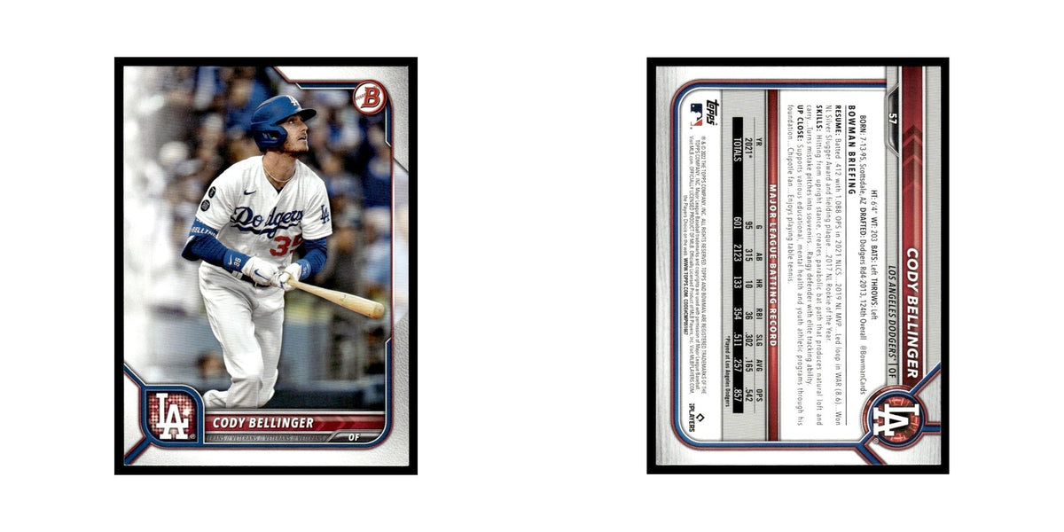Cody Bellinger 2022 Bowman #57 Los Angeles Dodgers Baseball Card NM