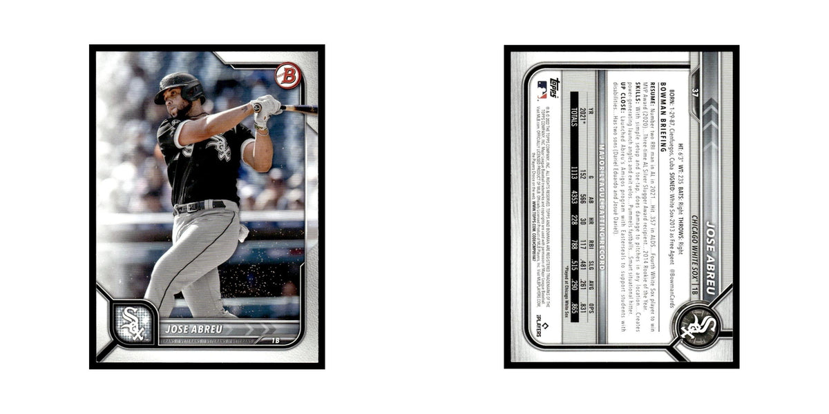 Jose Abreu 2022 Bowman #37 Chicago White Sox Baseball Card NM