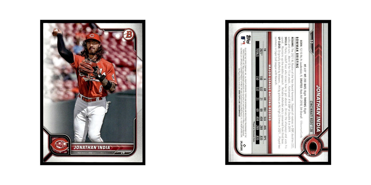 Jonathan India 2022 Bowman #52 Cincinnati Reds Baseball Card NM