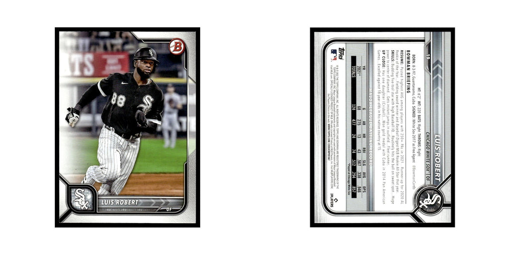 Luis Robert 2022 Bowman #19 Chicago White Sox Baseball Card NM