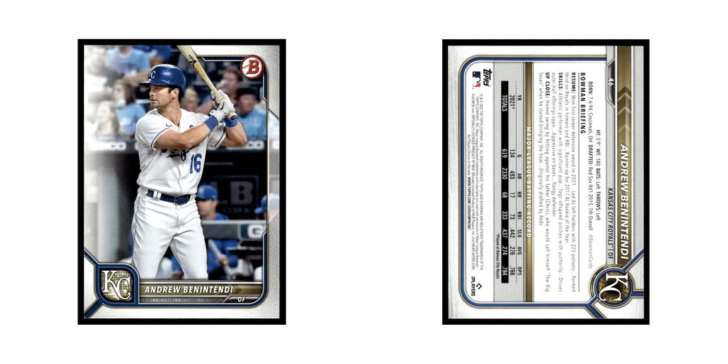 Andrew Benintendi 2022 Bowman #46 Kansas City Royals Baseball Card NM