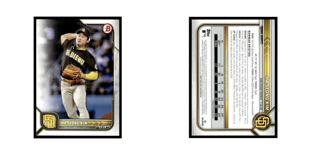 Ha-Seong Kim 2022 Bowman #5 San Diego Padres Baseball Card NM