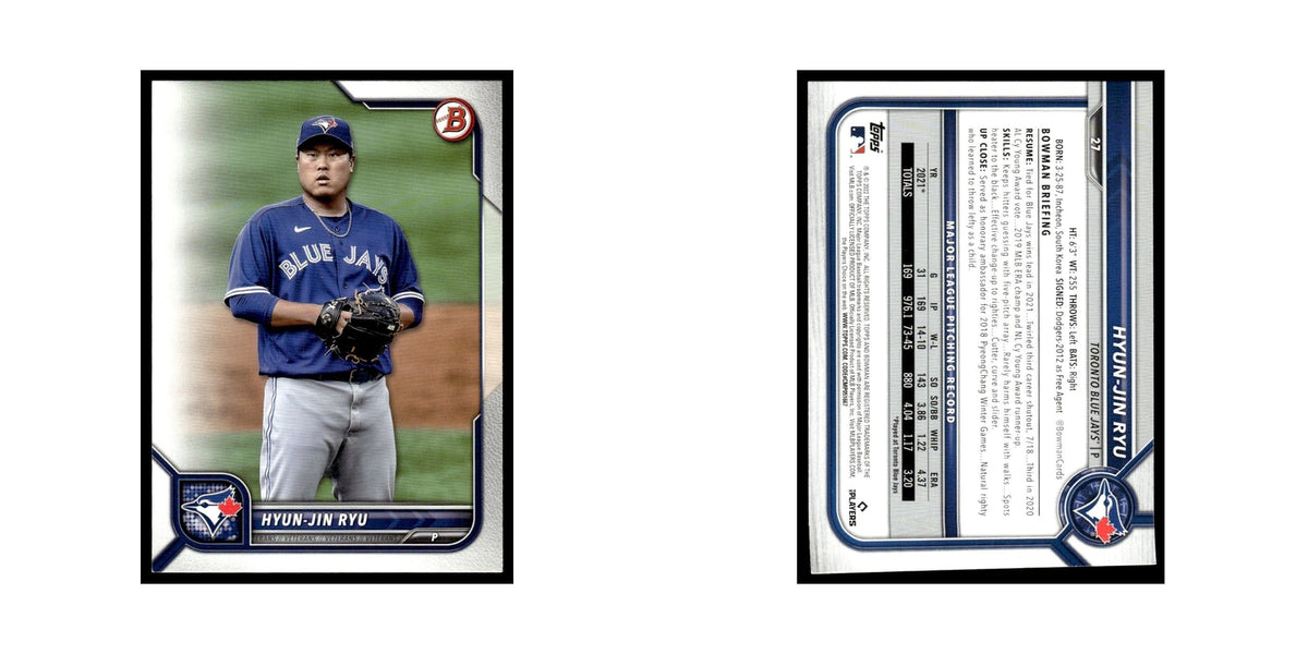 Hyun-Jin Ryu 2022 Bowman #27 Toronto Blue Jays Baseball Card NM