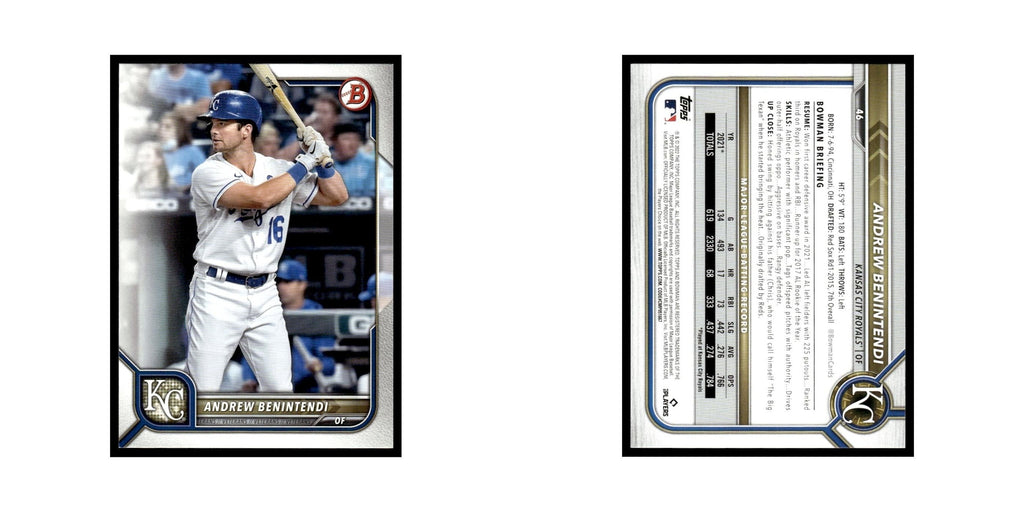 Andrew Benintendi 2022 Bowman #46 Kansas City Royals Baseball Card NM