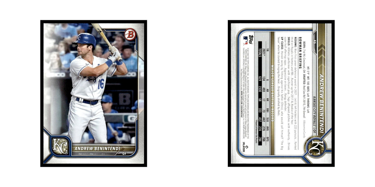 Andrew Benintendi 2022 Bowman #46 Kansas City Royals Baseball Card NM