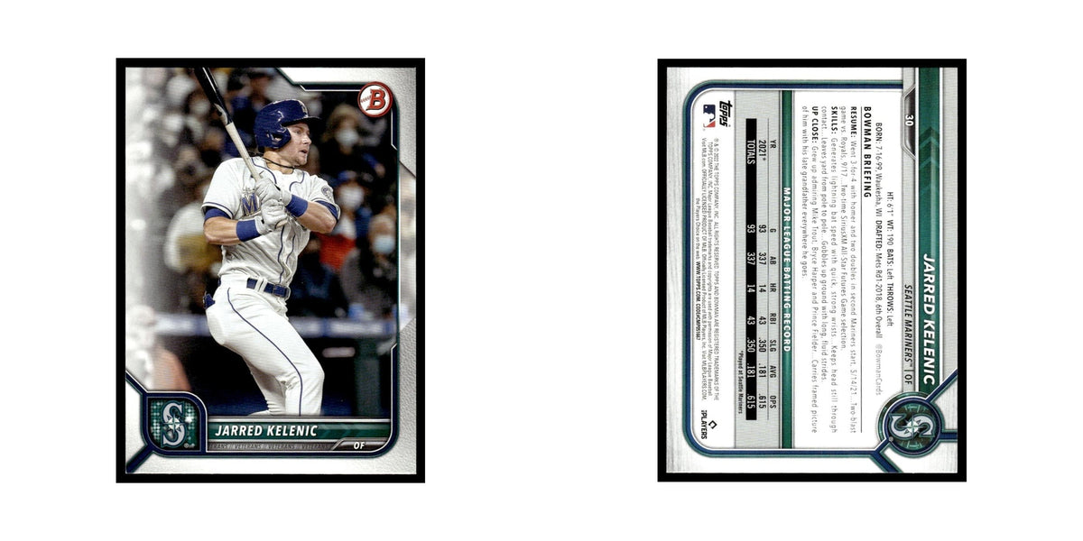Jarred Kelenic 2022 Bowman #30 Seattle Mariners Baseball Card NM
