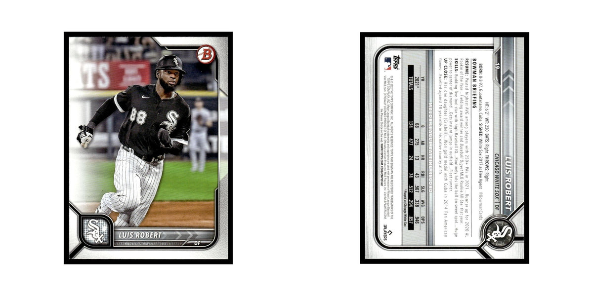 Luis Robert 2022 Bowman #19 Chicago White Sox Baseball Card NM