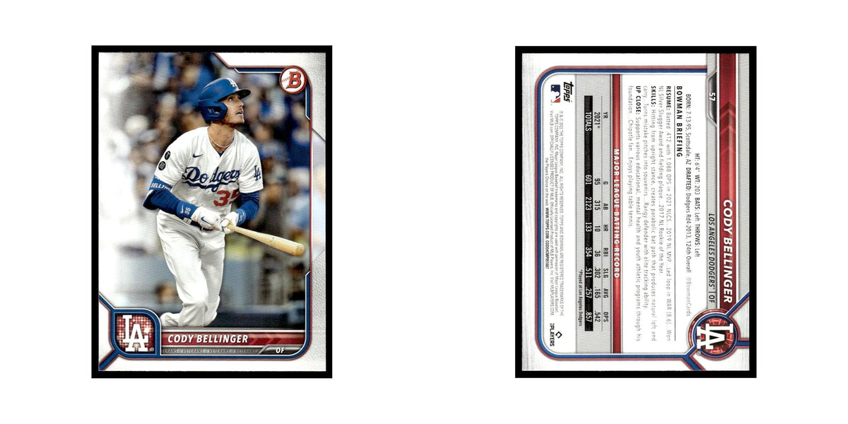 Cody Bellinger 2022 Bowman #57 Los Angeles Dodgers Baseball Card NM